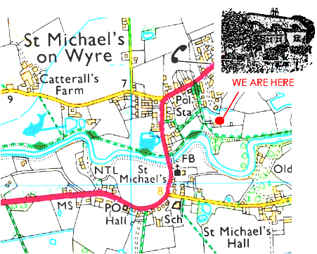 map - Wyreside Farm Park, St Michaels, Preston, Lancashire.